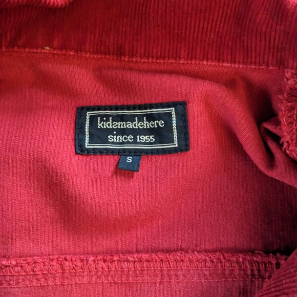 Vintage red corduroy duster jacket Sz XS - Picture 7 of 8